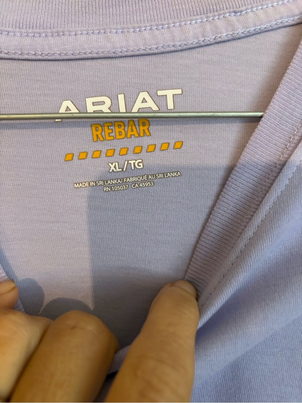 Ariat Lavender Short Sleeve Logo Tee - Picture 5 of 6